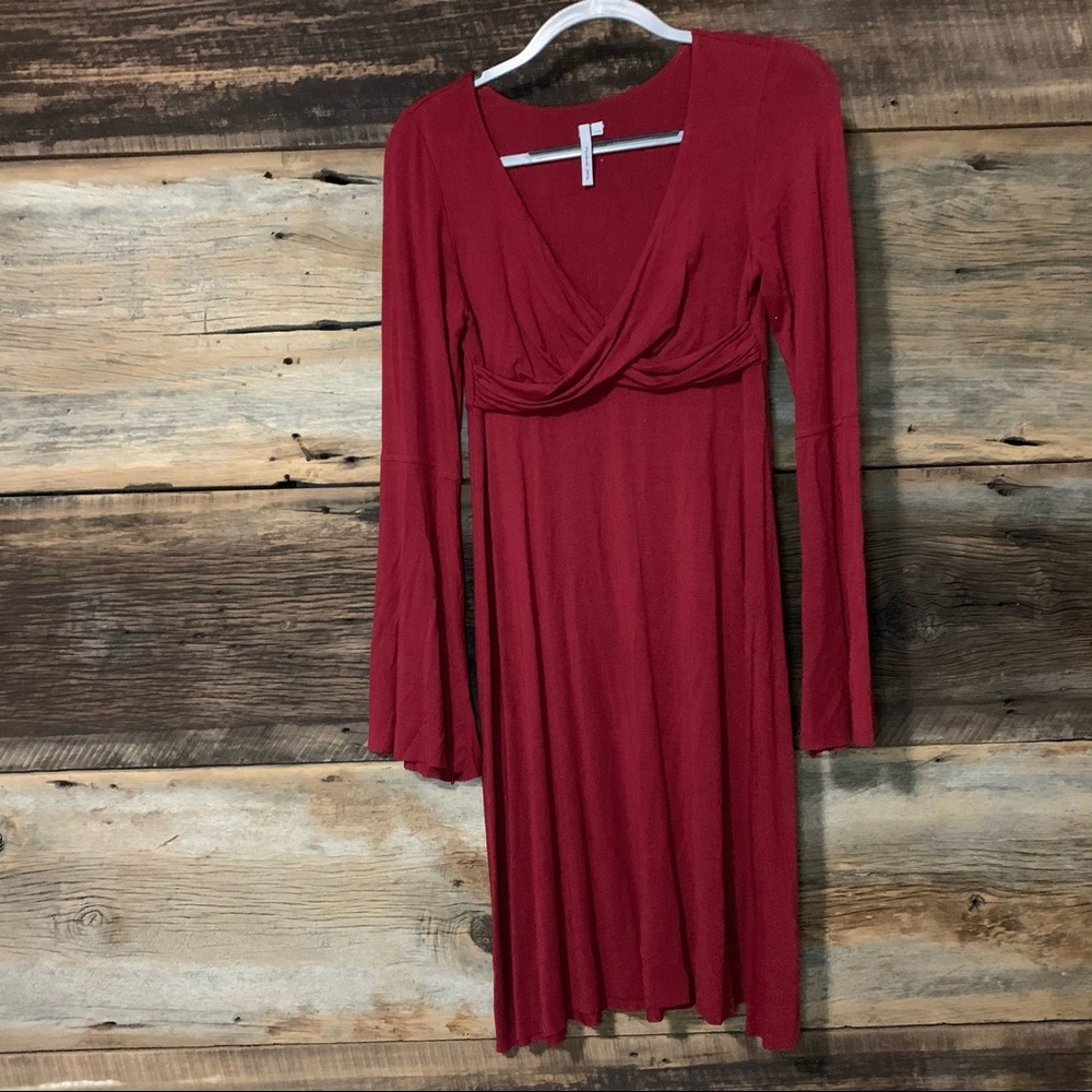 Red V-Neck dress